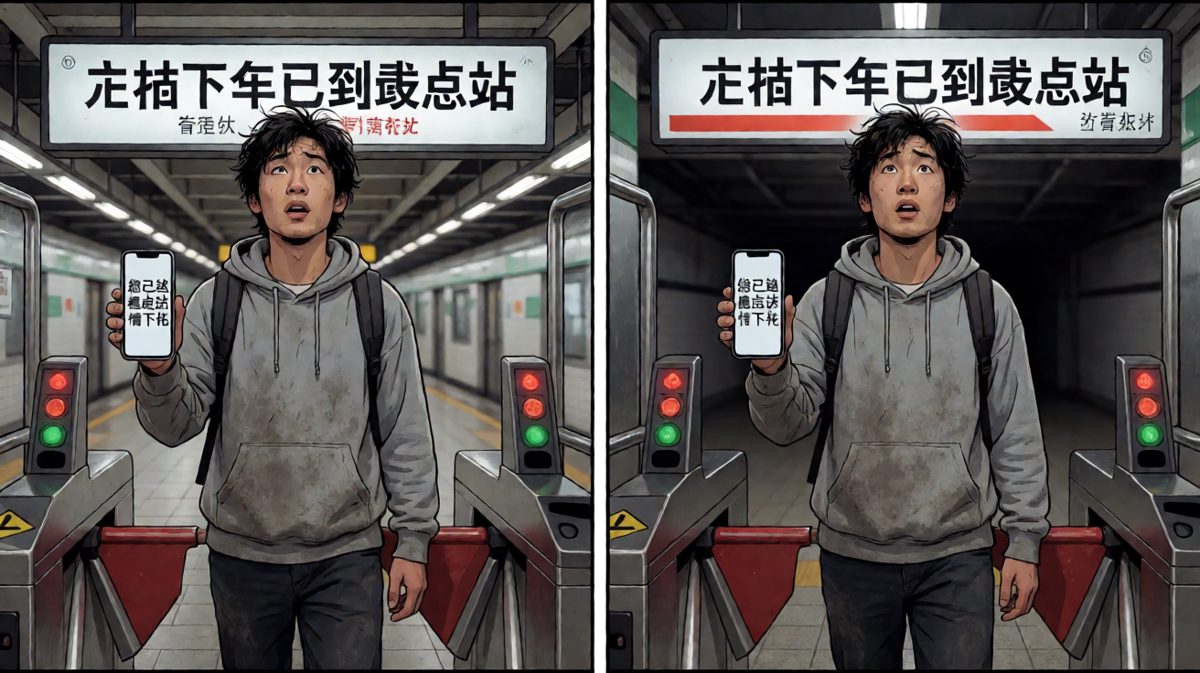 努力挤到坐过站，彻底破防