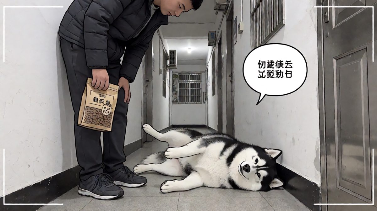 哈士奇：我不吃了，除非你演得比我更像。