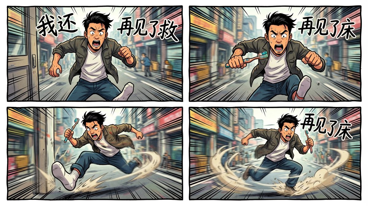 第四格：迟到也要拼尽全力——出发！