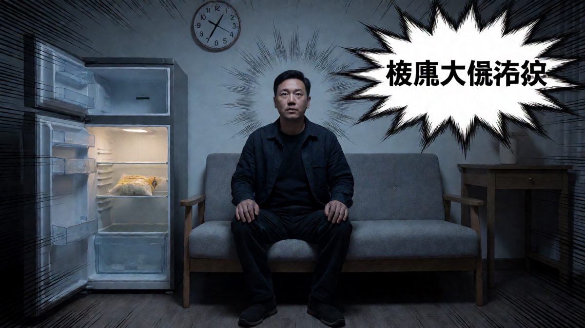 震惊！冰箱竟比他的钱包还干净