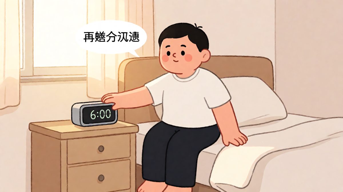 格一：闹钟响起，小明决定"再睡五分钟"