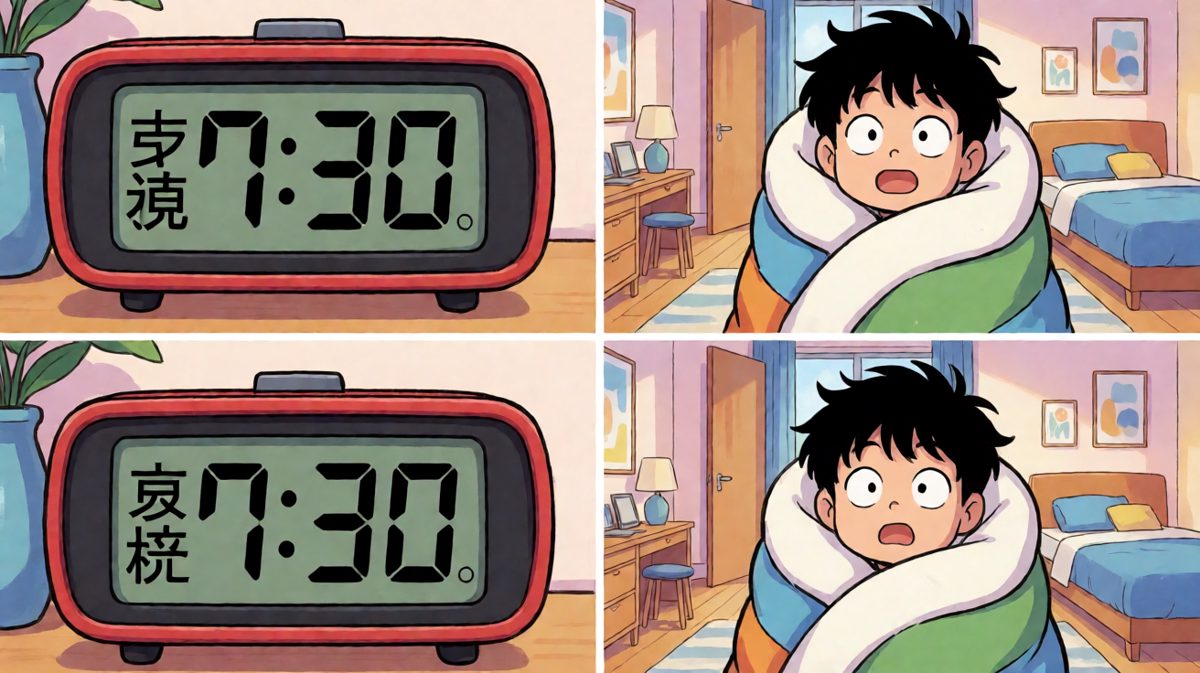 格二：一睁眼，已经迟到一个半小时！