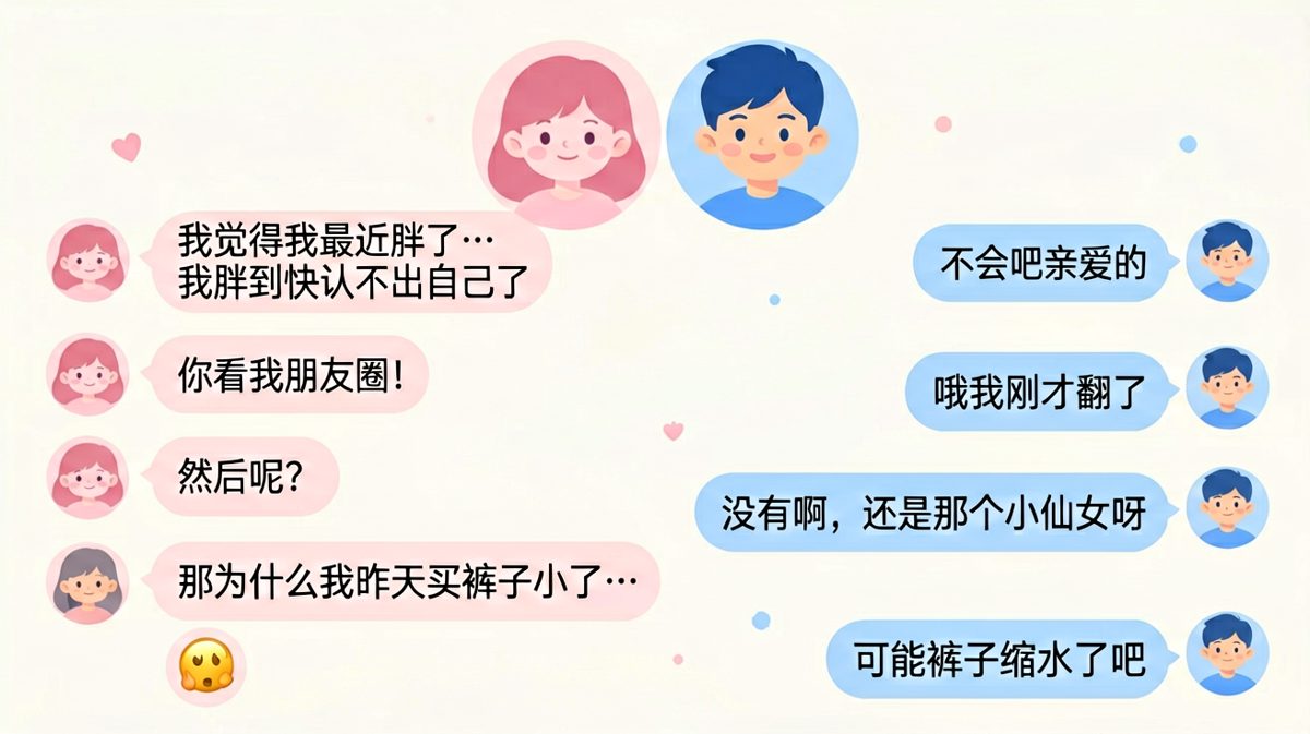 男朋友说裤子缩水，女生沉默了