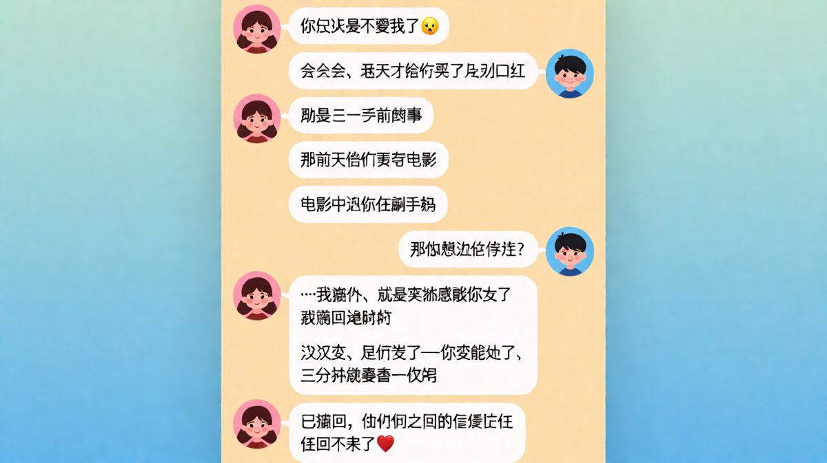 女生一句'你变了'引发连环翻车，男生反手一击致命。