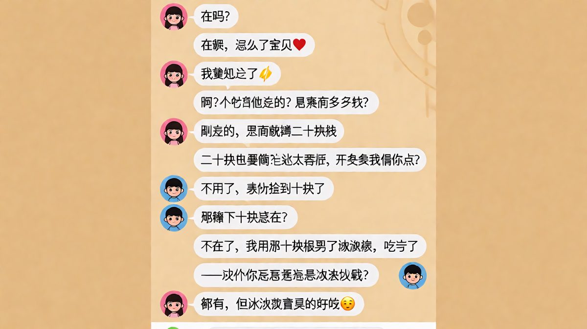 钱包丢了不要紧，冰淇淋好吃才是重点——女生的逻辑永远让人猜不透。