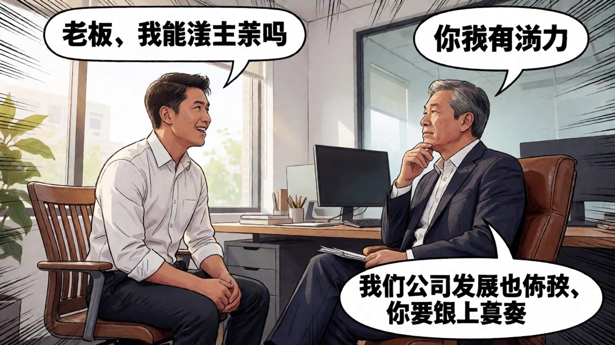 老板：你很有潜力——潜的是力，不是钱