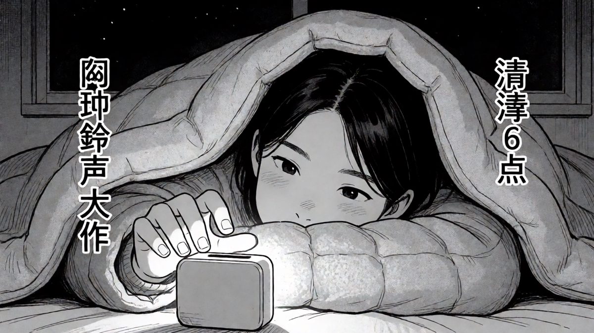 闹钟响了...再睡五分钟