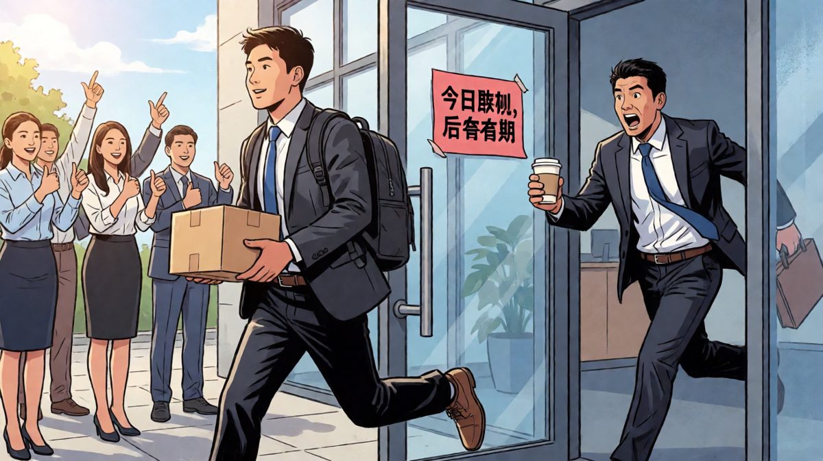 员工离职：提升完了，走了，谢谢老板昨天的教导