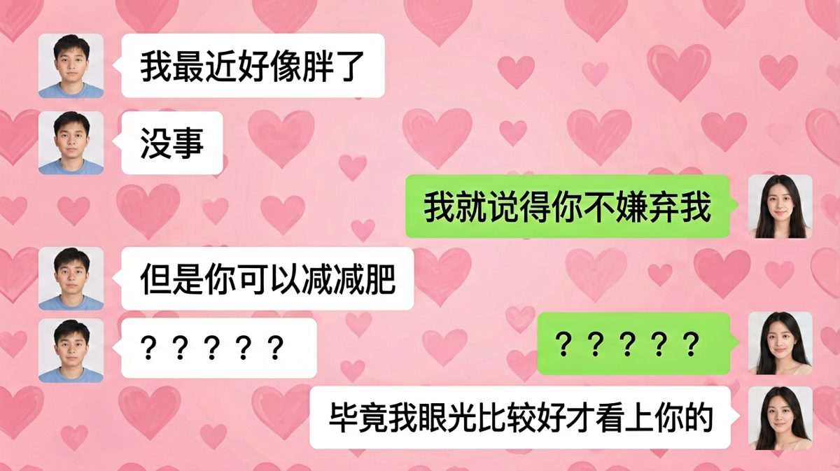 男生求安慰反被教育，女生段位太高