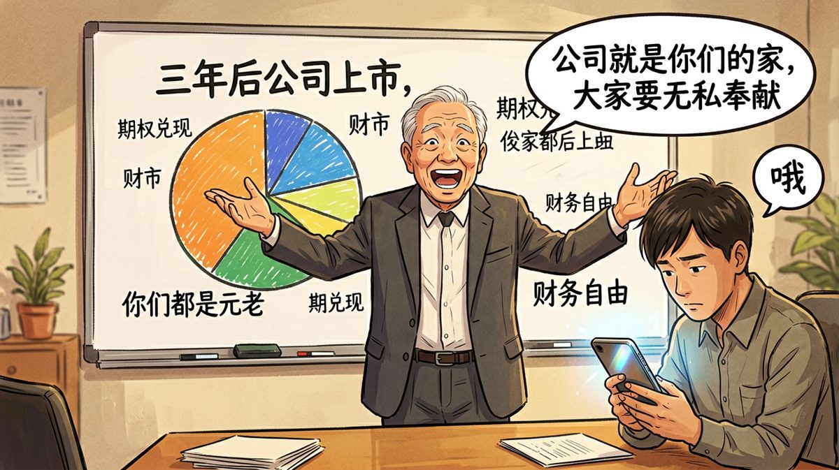 老板画饼，员工装睡，谁也不说破