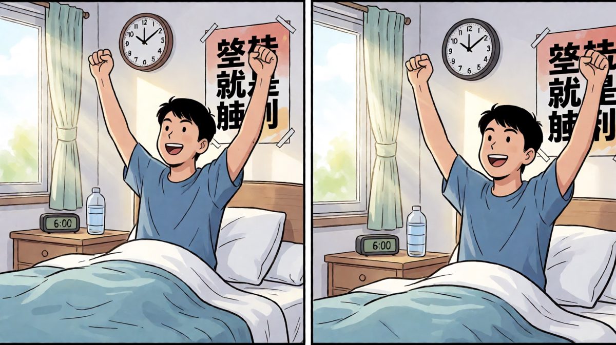 雄心壮志早起健身，相信自己今天能逆袭