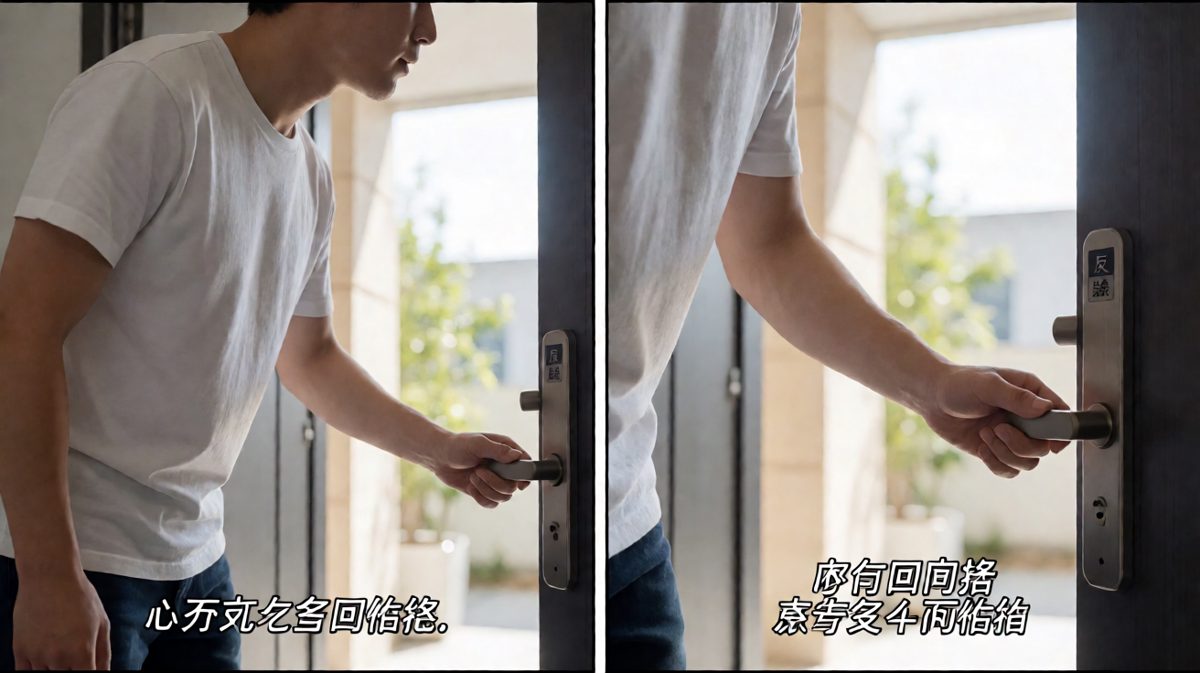 一切收拾妥当打开门才发现——钥匙在屋里，门已经反锁了。