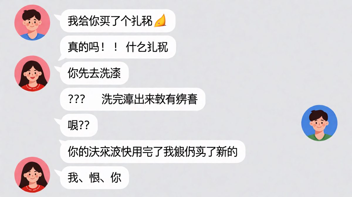 所谓的浪漫惊喜，有时候是一袋洗衣液。