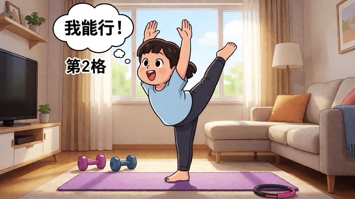 标准动作！只要我够努力，健身就追不上我。