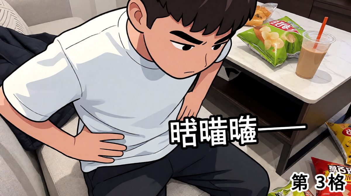 肚子：你刚才说的是饿，不是累。