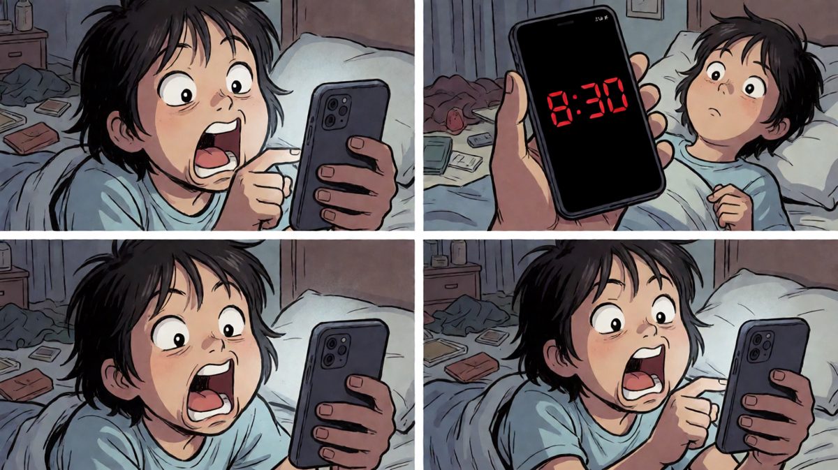 一看时间，已经要迟到了！