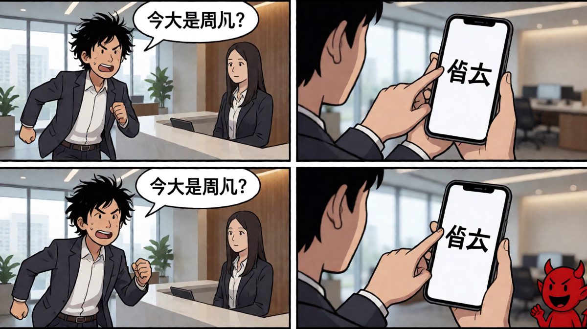 冲到公司发现今天是周六，白慌了一早上