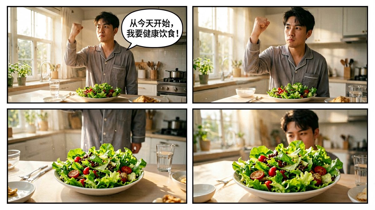 雄心壮志立 Flag：从今天开始健康饮食！