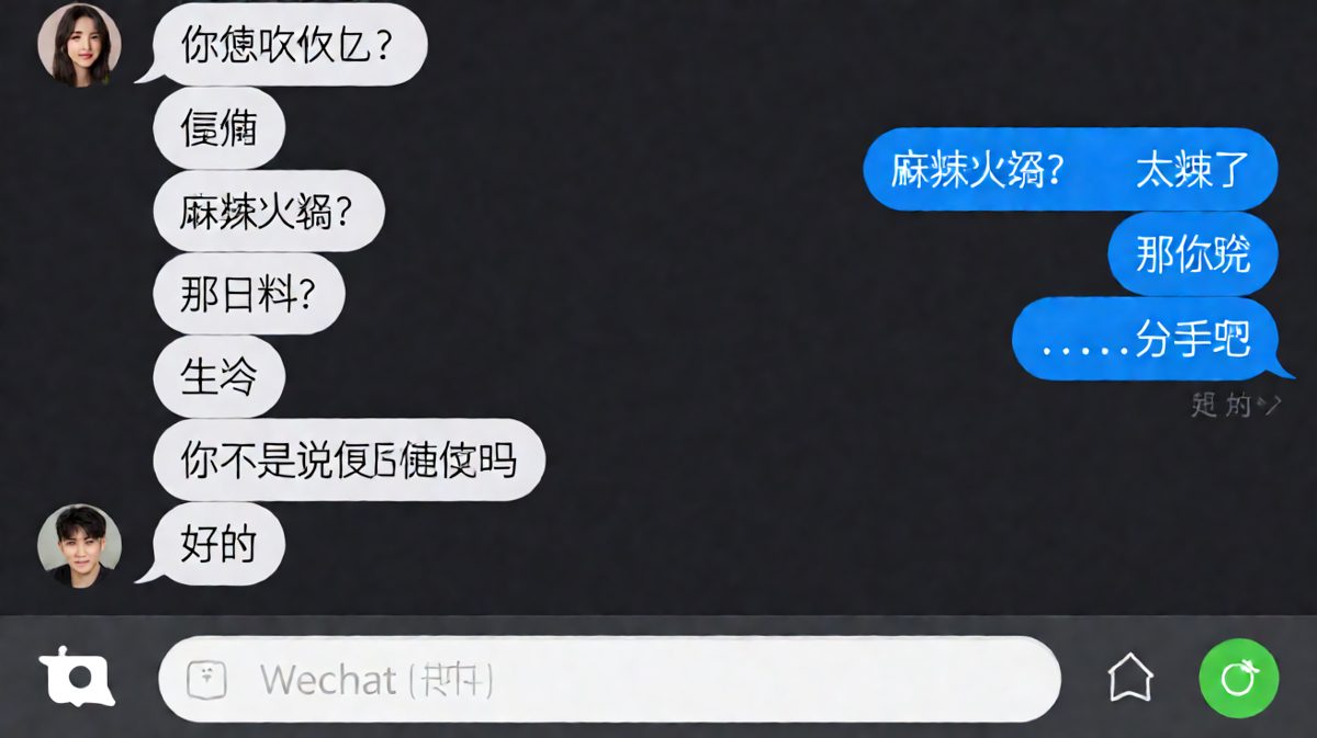 男生用'随便'把天聊死，最终触发分手开关