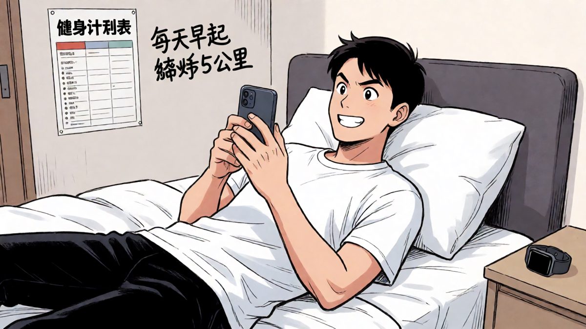 夜深人静立flag：明天早起跑步！