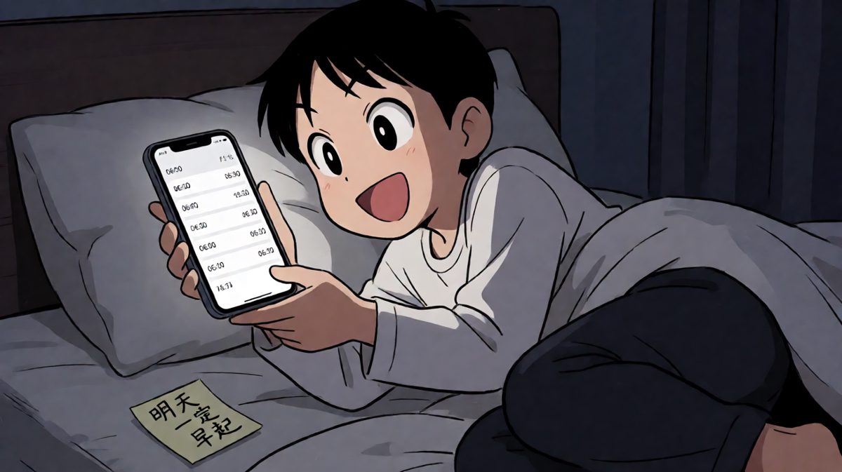 深夜立Flag，雄心壮志设满十个闹钟
