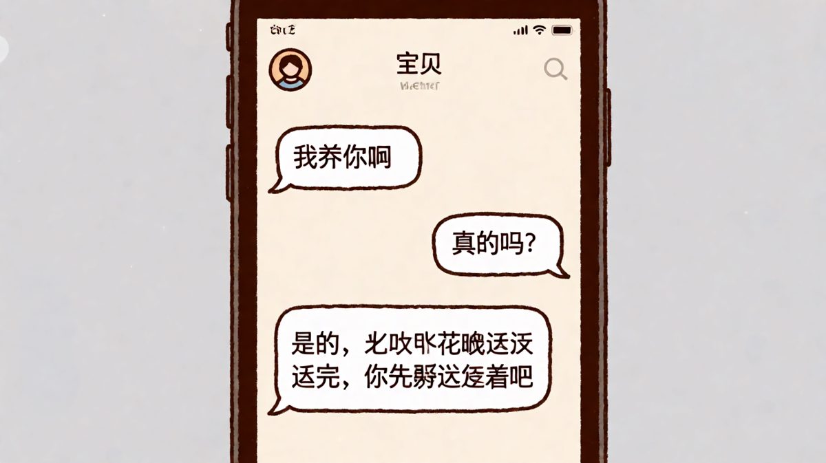 男方深情表白「我养你啊」，后半句直接把人劝退。