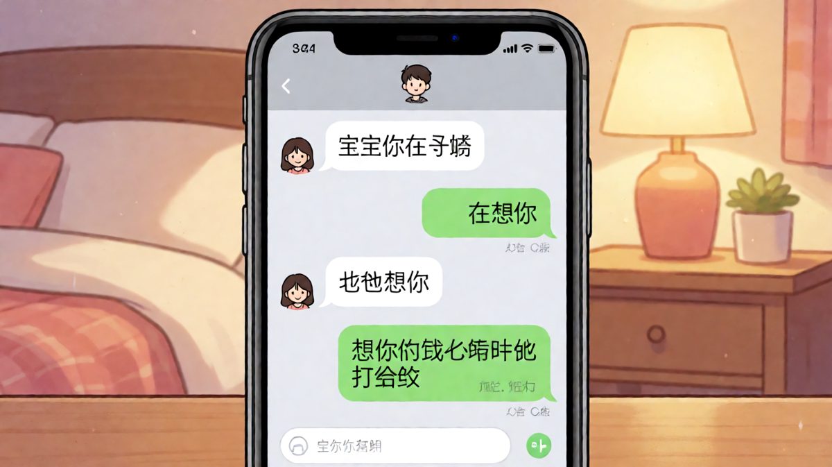 男方的'想你'后面还藏着转账链接