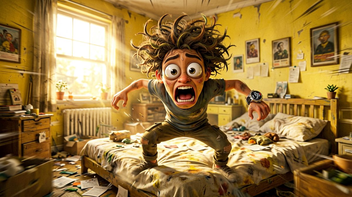睁眼一看：完了！上班要迟到了！