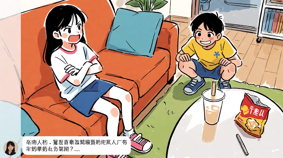 「我买的奶茶呢？」——「我没喝啊！」——「那杯底为什么空了？」——「……喂给你家的狗了」——「我们家没有狗！」——「哦对，那杯盖上的珍珠呢？」——「给隔壁小花吃了」——「我们隔壁是谁？」——「……你的前任」——「然后呢？」——「然后她说好吃，问我下次还做不」——「做你个大头鬼！」