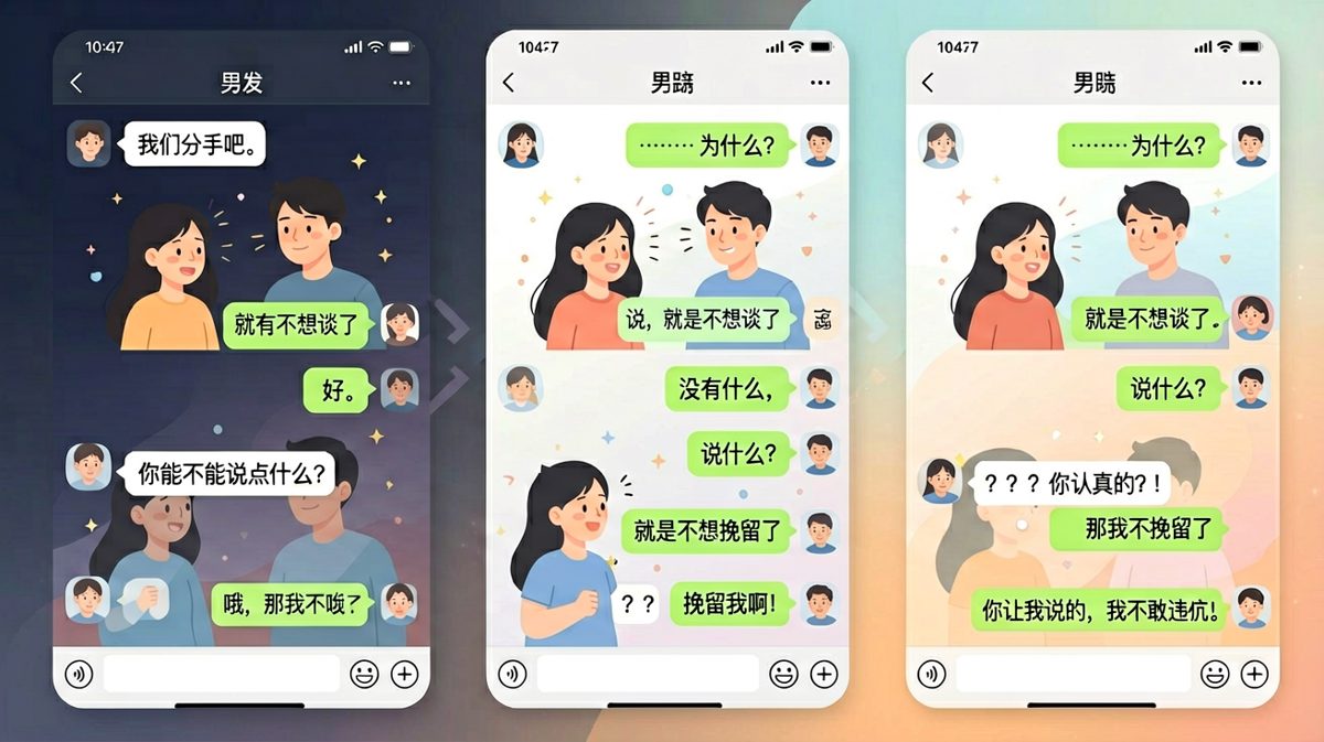 吵架三分钟内完成分手与后悔的全程实录