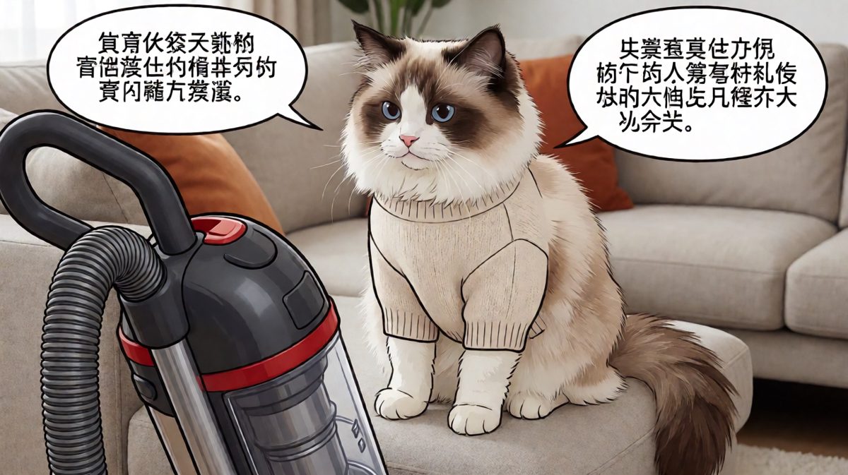 「呵，区区人类机器，本喵岂会怕你。」