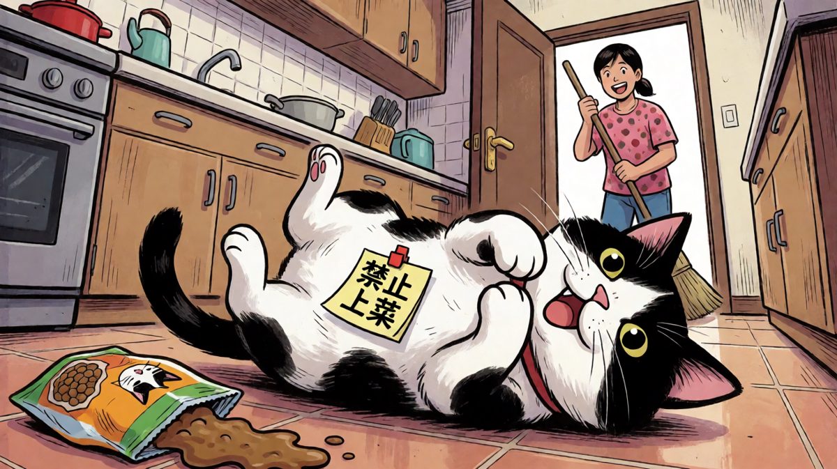 奶牛猫：这地板挺凉快的，我打算长期租下来。