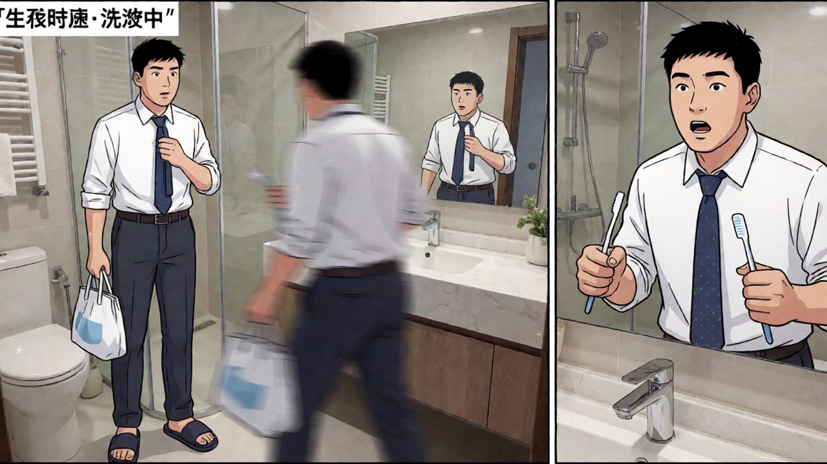 疯狂洗漱准备出发