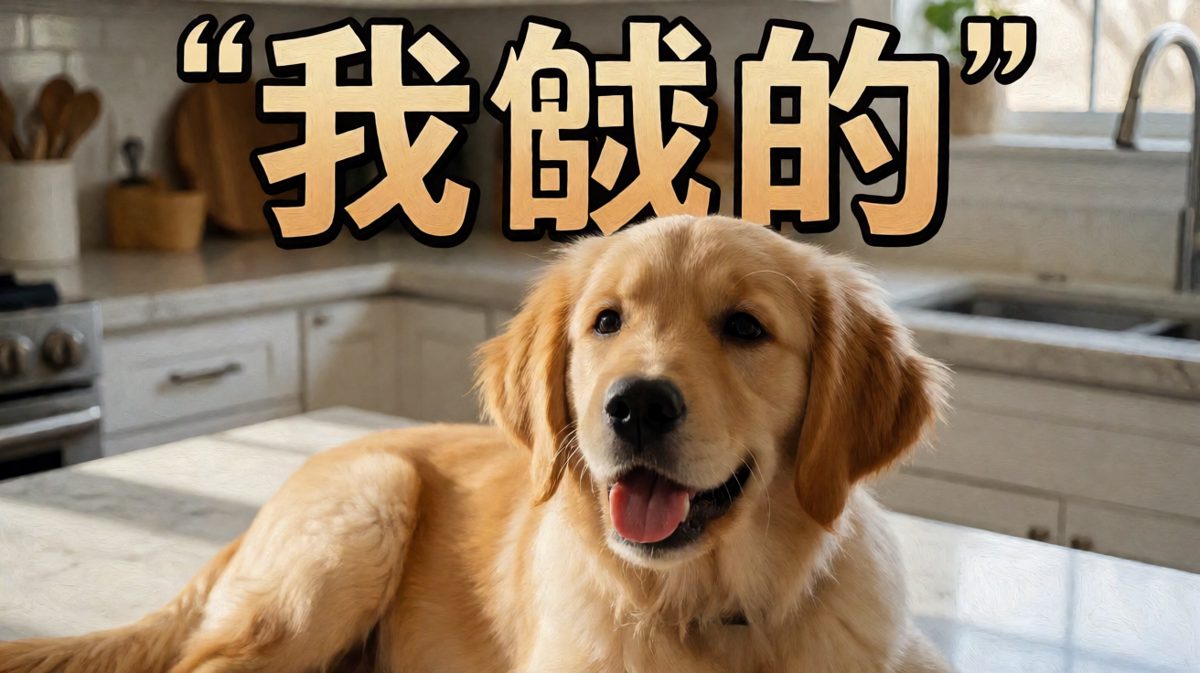 偷吃被抓，汪星人秒变无辜宝宝