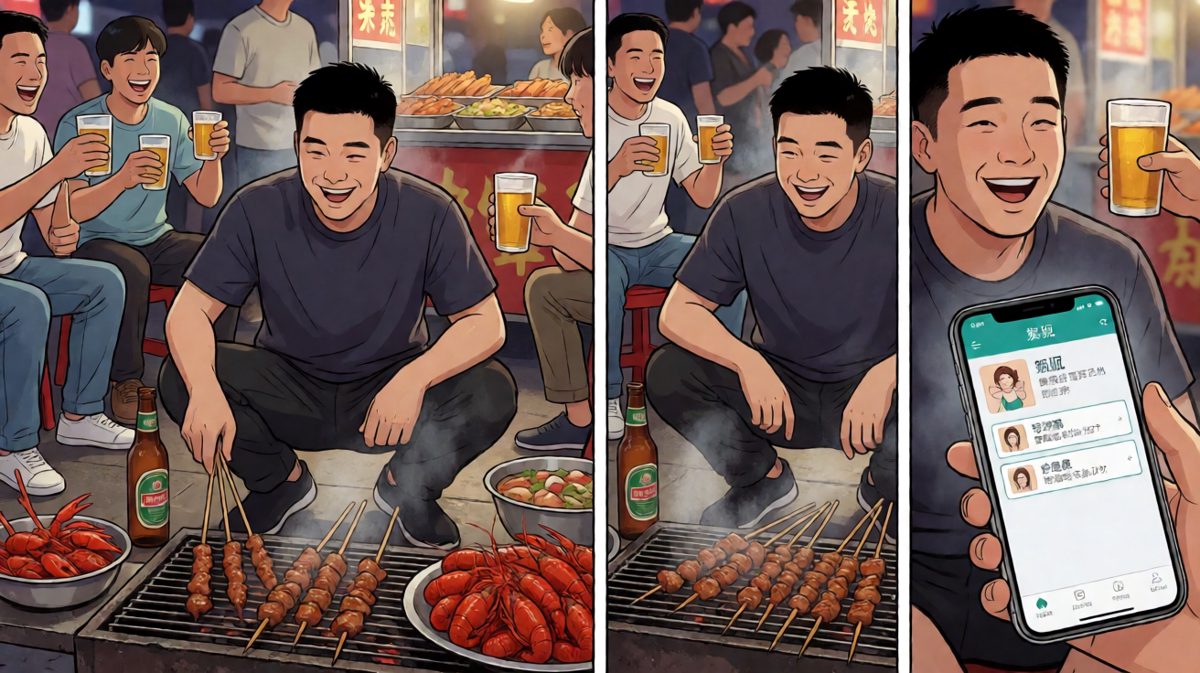 深夜的烧烤摊，减肥什么的明天再说！