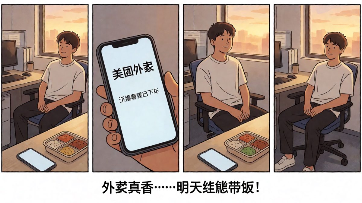 向外卖低头：明天一定……好吧今天先点了一份汉堡。