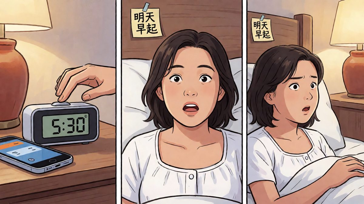 周一凌晨5:30，闹钟准时响起，主角从梦中惊醒。
