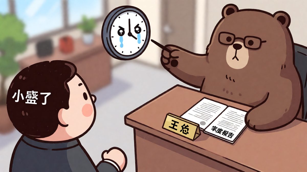 老板黑着脸质问：你怎么又是第一个迟到的？