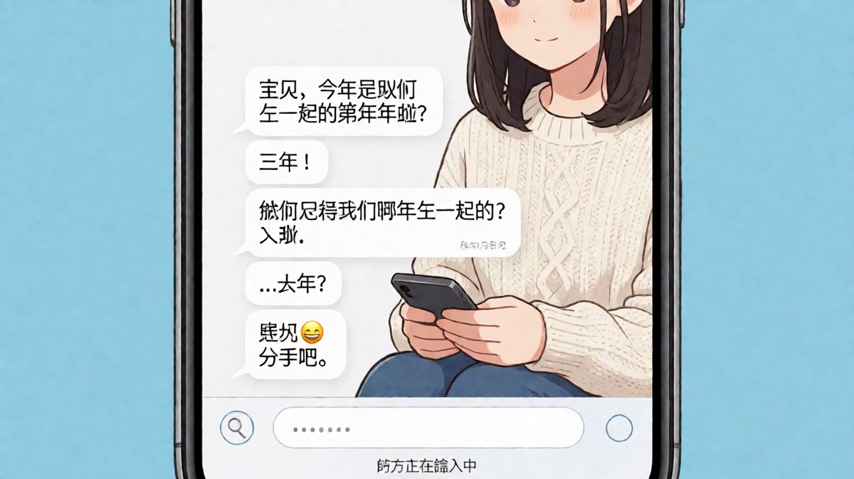 记错年份导致分手危机，求生欲为零的悲惨结局。