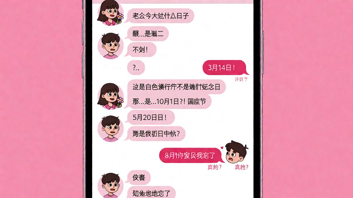 两个人都忘了纪念日的社死现场