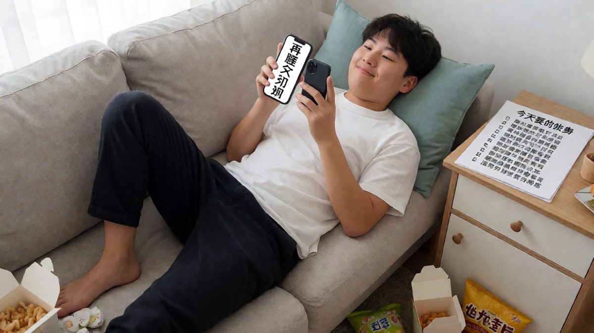 周末计划：睡到自然醒（闹钟响了三次）