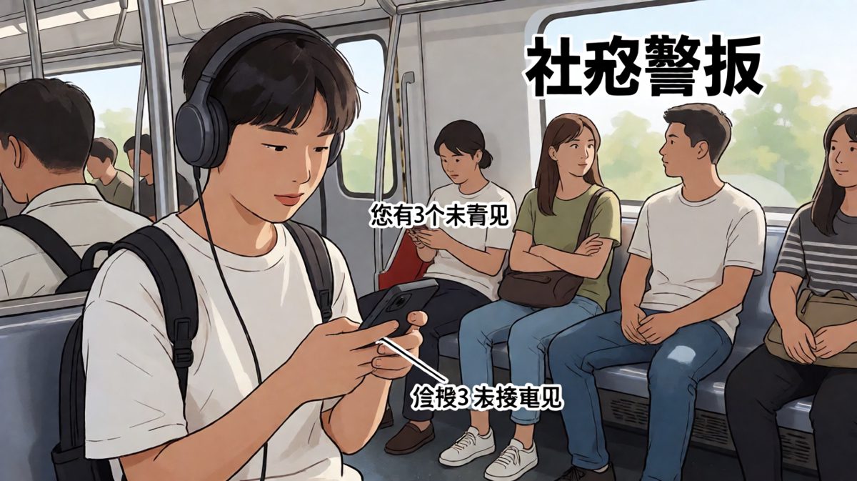 社恐的终极修炼：用耳机隔绝整个世界。