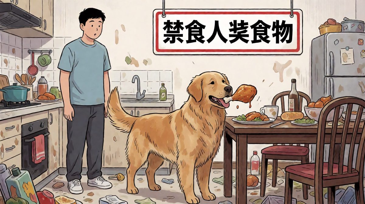 狗狗：不是我吃的，是鸡腿自己跳进嘴里的