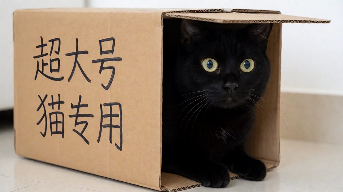 猫咪：只要我无视物理定律，箱子就能装下我