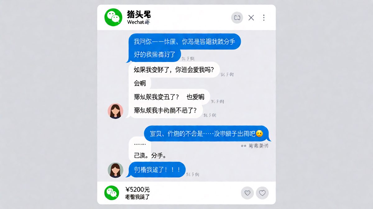 送命题翻车现场：直男一句话终结爱情