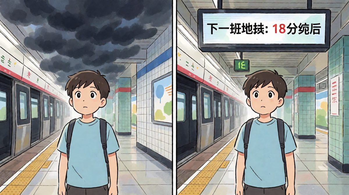 原来迟到和全勤奖之间，只差一扇车门。