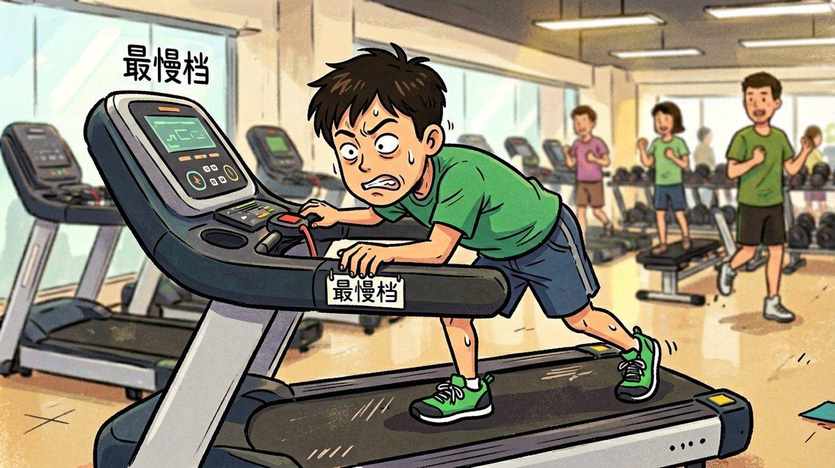 第二格：这个跑步机……怎么比散步还慢？