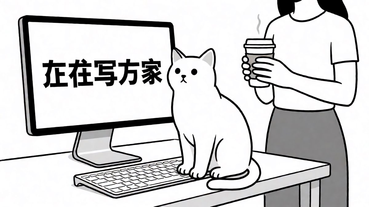 我的方案：猫走的路线，字都认识但连在一起就看不懂了