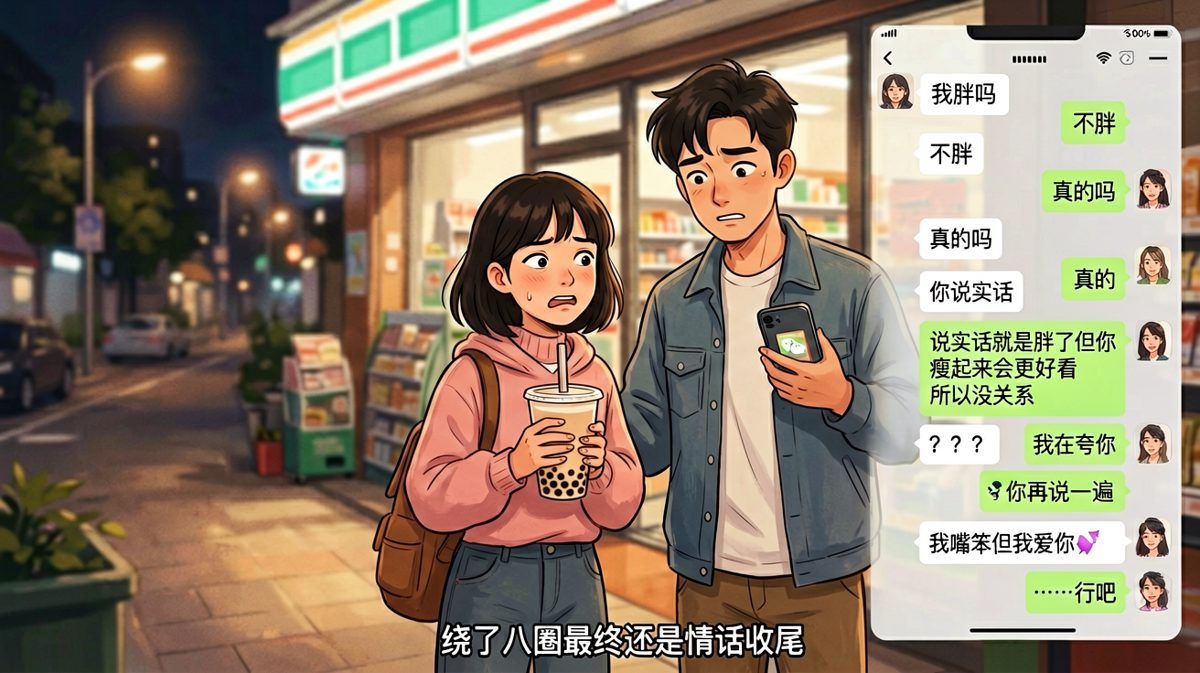 送命题满分作答——绕了八个弯，最后靠情话保命