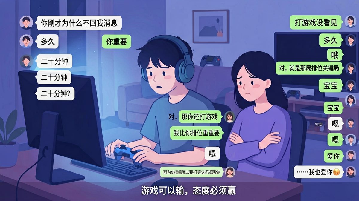 游戏vs女朋友的千古难题——用'打完这把就陪你'成功渡劫
